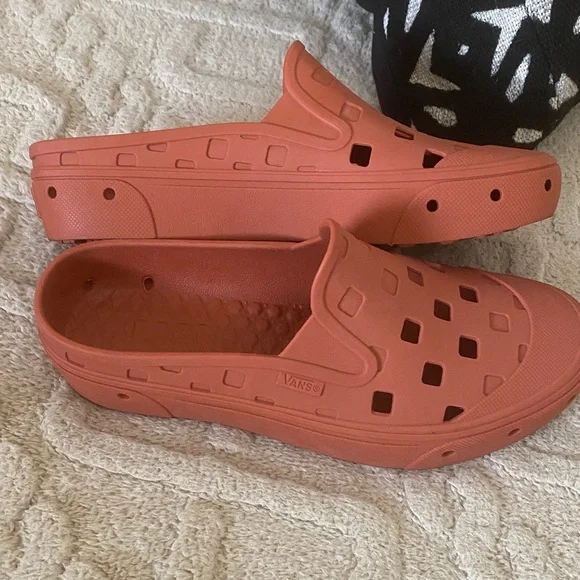 Vans Orange Slip-On Trk Mule- open back - Picture 3 of 8